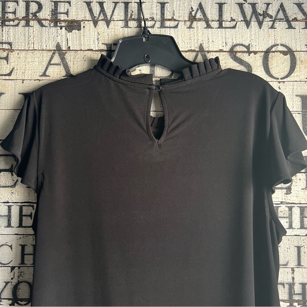 Calvin Klein Black Ruffled Blouse - Picture 5 of 7